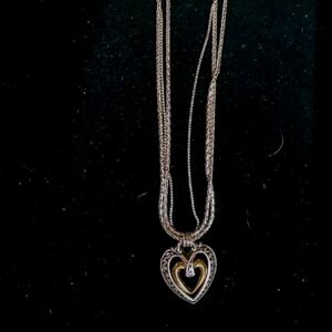 Brighton Heart Necklace Triple Strand - Reversible
